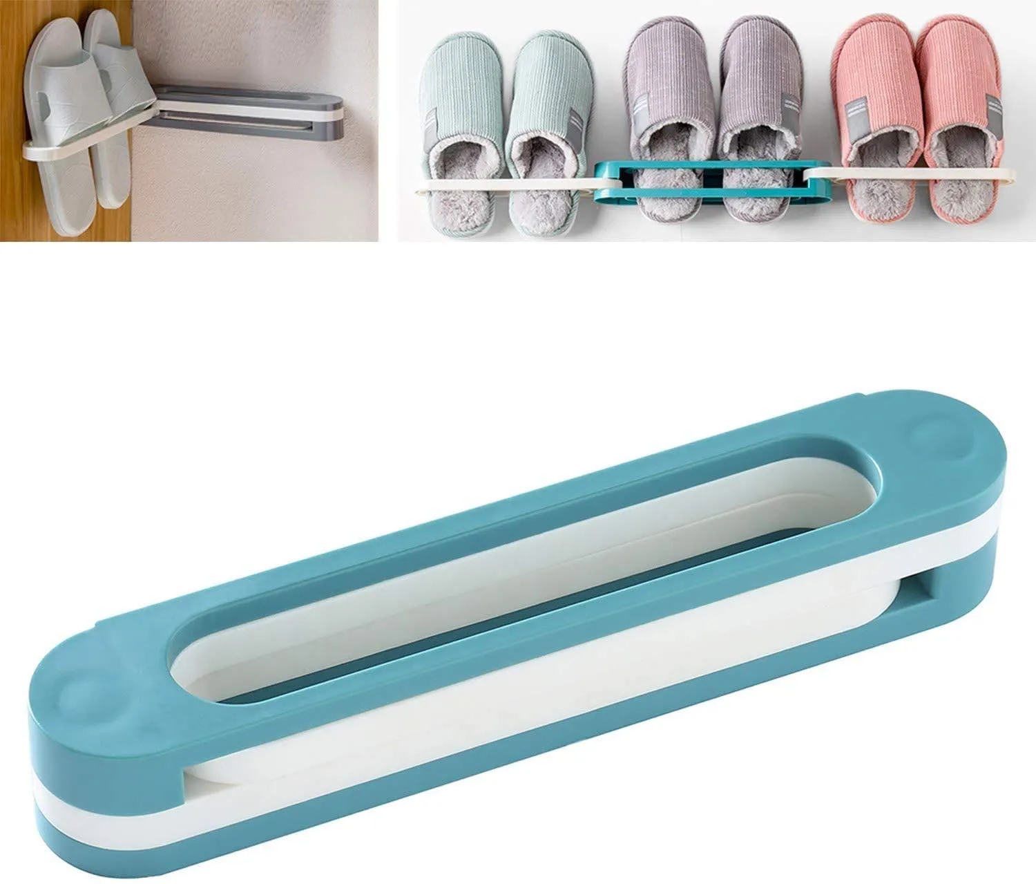 1122 Multifunction Folding Slippers / Shoes Hanger Organizer Rack