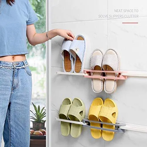 1122 Multifunction Folding Slippers / Shoes Hanger Organizer Rack