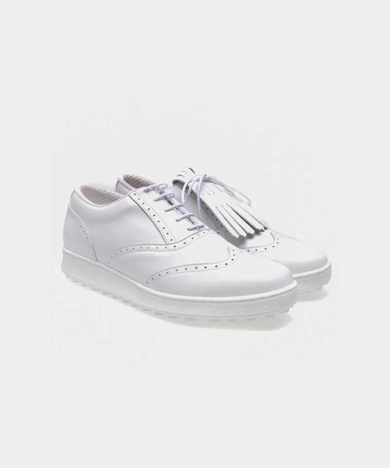 ALL CLASSIC Golf Wingtip Spikeless Golf Shoes - White