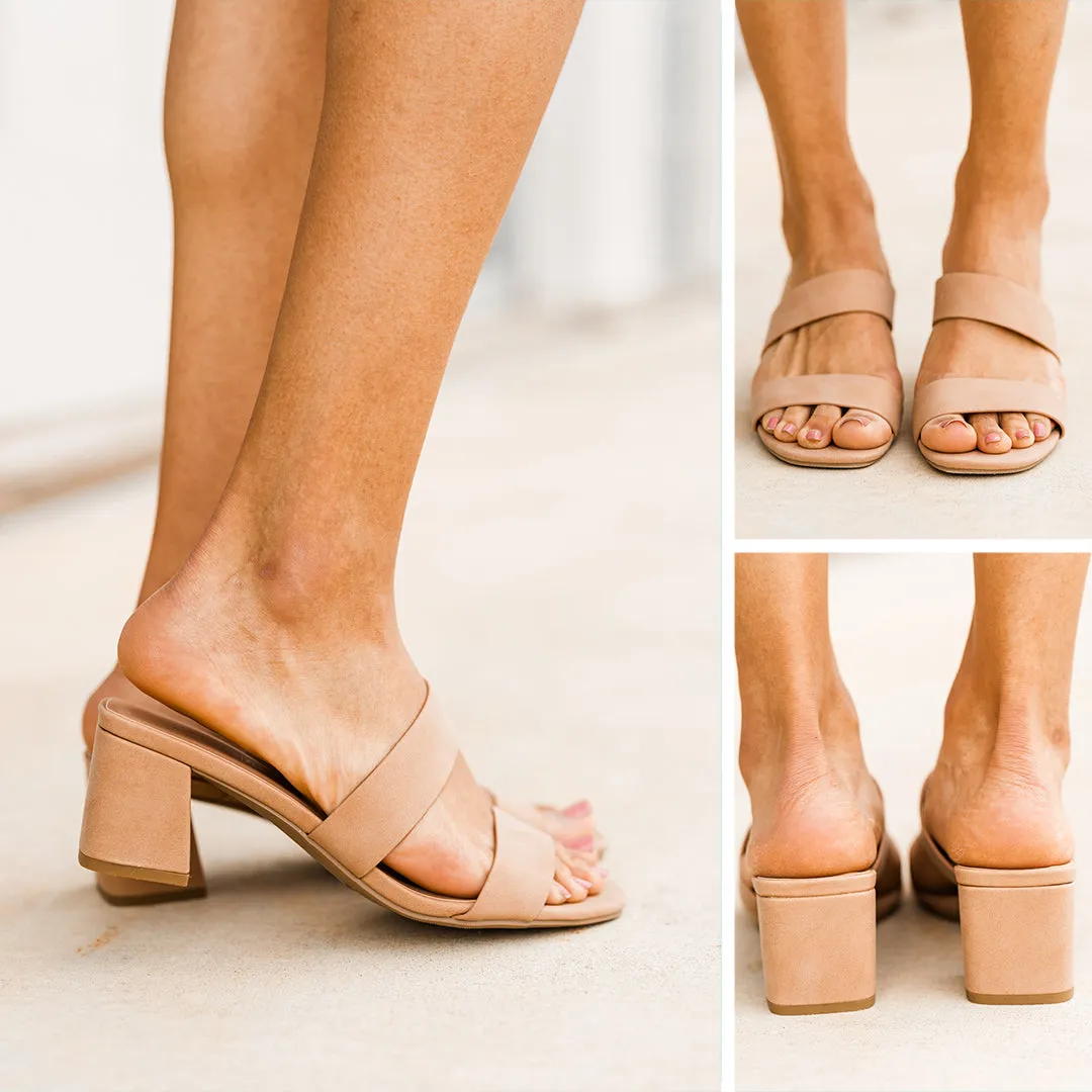 Always Be There Nude Brown Heels