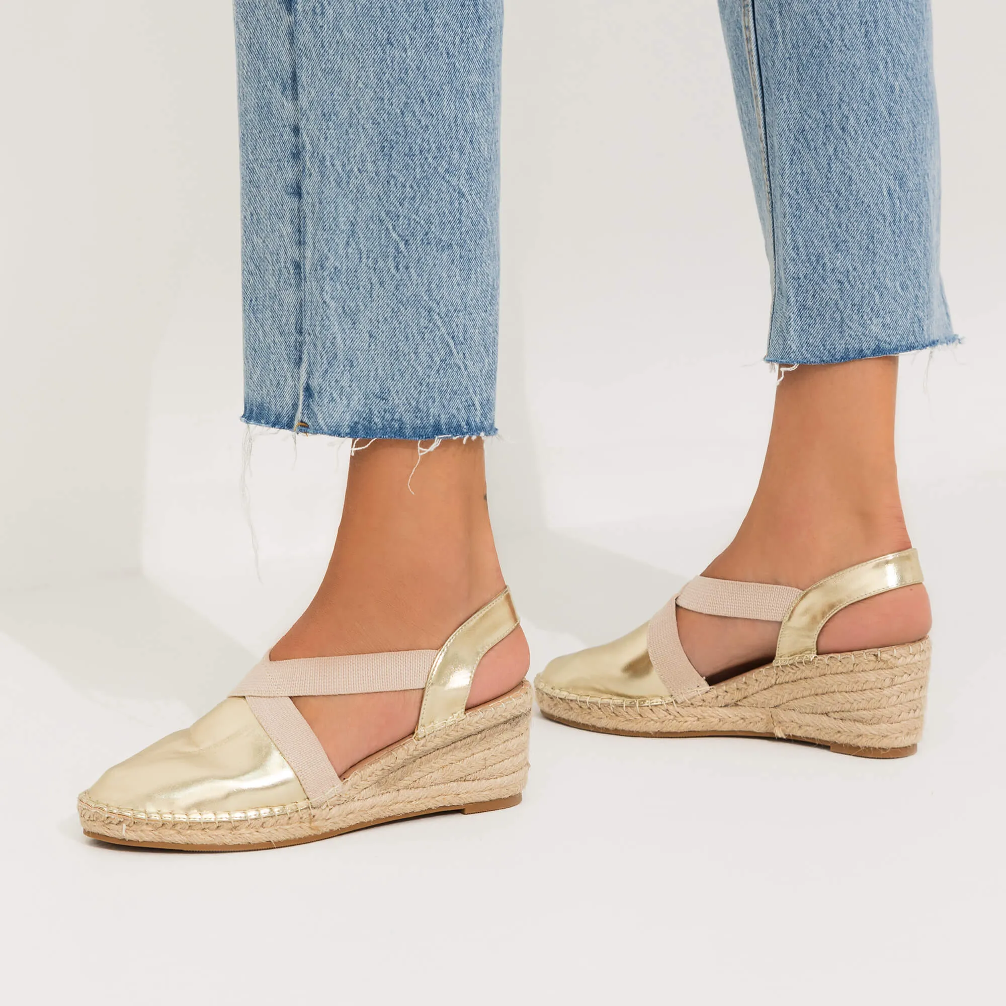 Anya Light Gold Espadrille