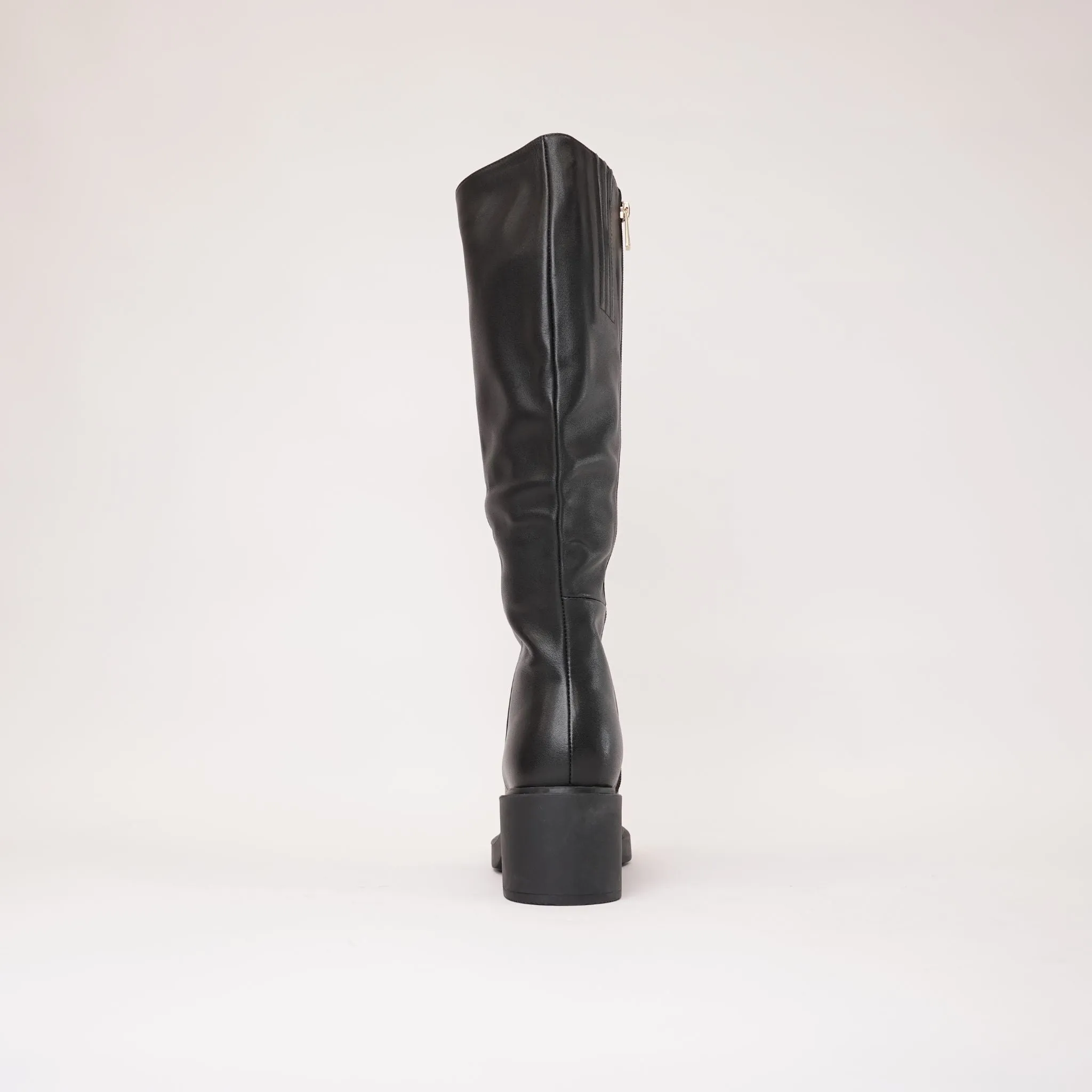 Arnast Black Leather Knee High Boots