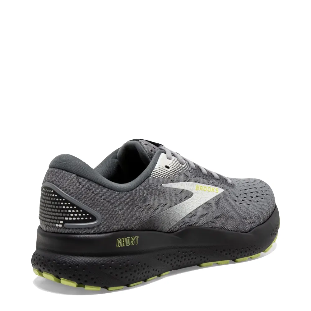 Brooks Men's Ghost 16 Sneaker in Primer/Grey/Lime