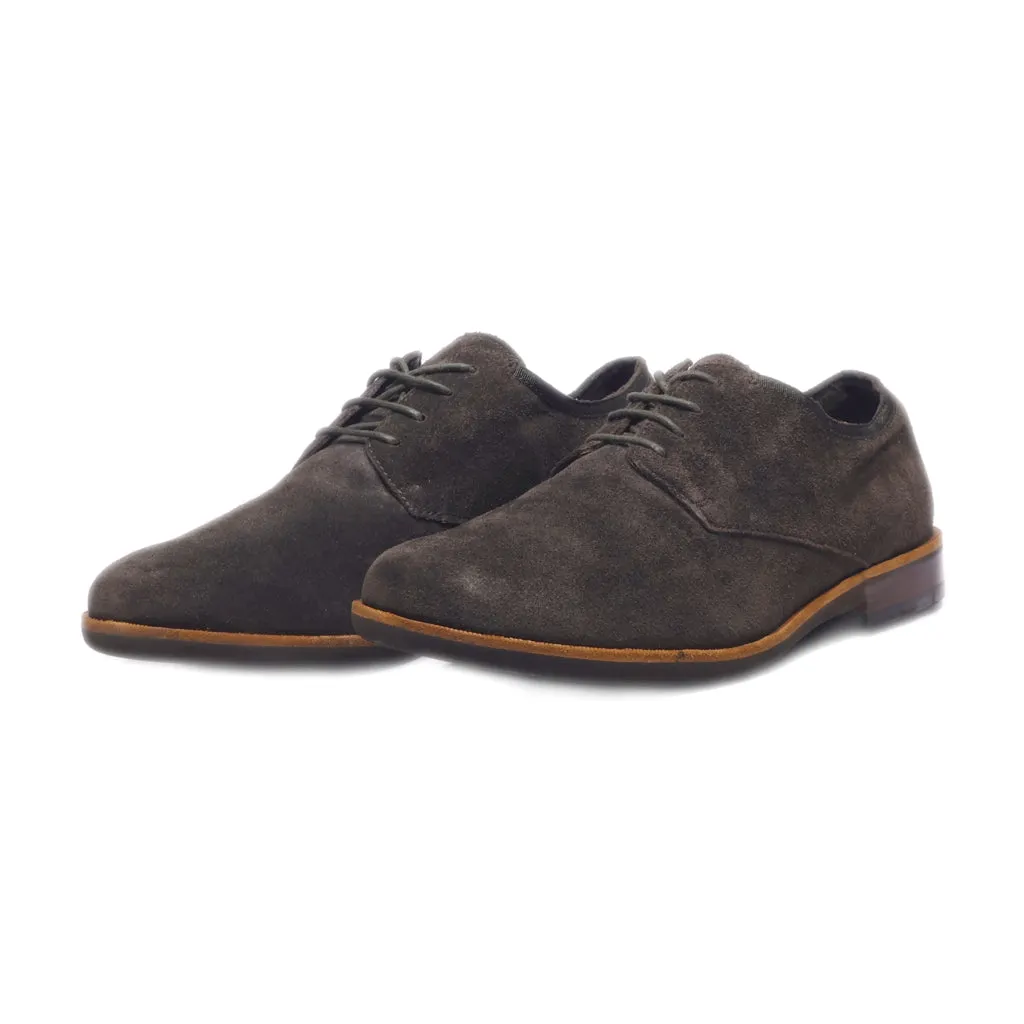 Calvin Klein Harmon Formal Lace Ups Suede Brown Colour For Men