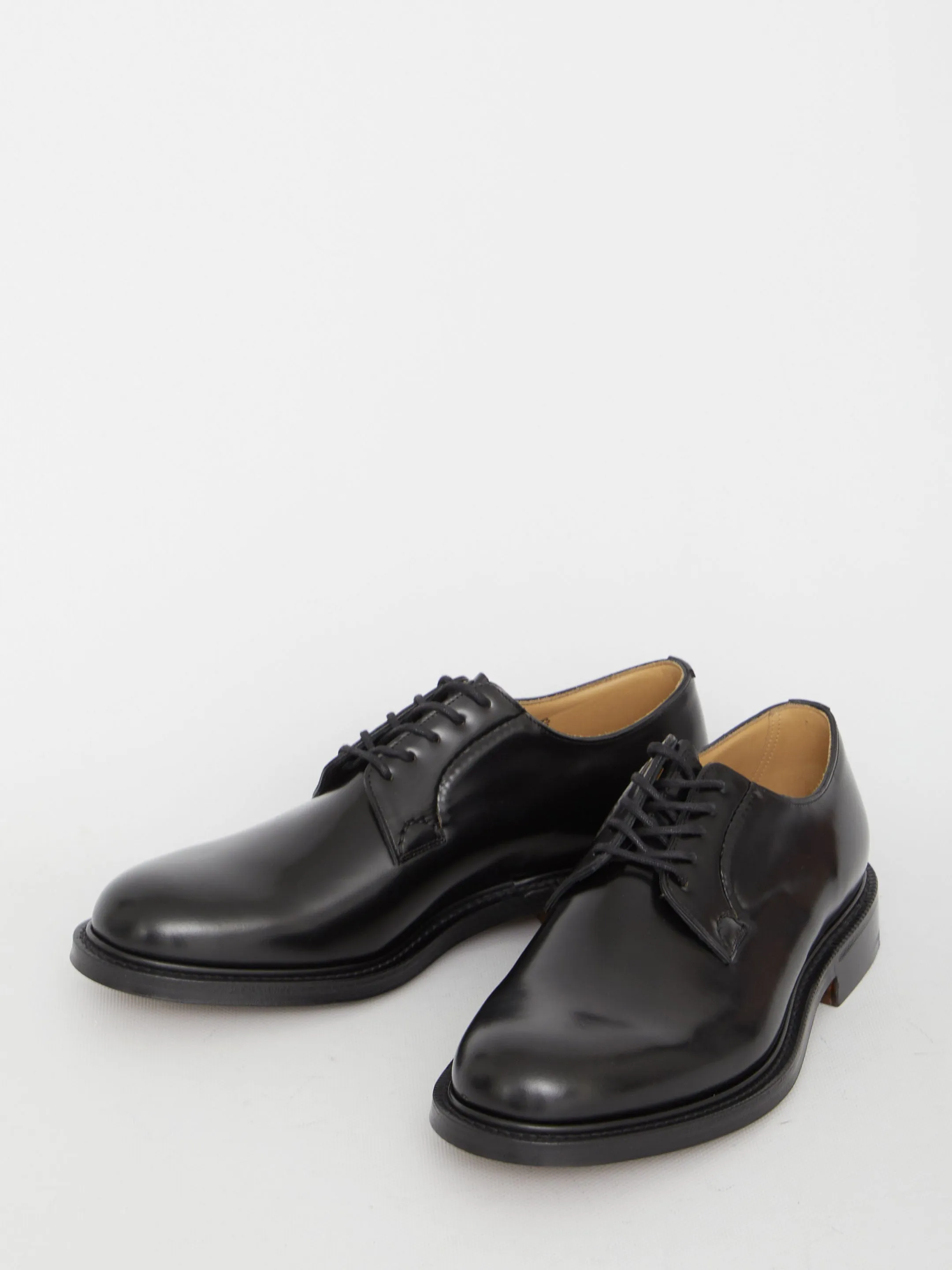 Church's Shannon Derby Shoes in Black Leather