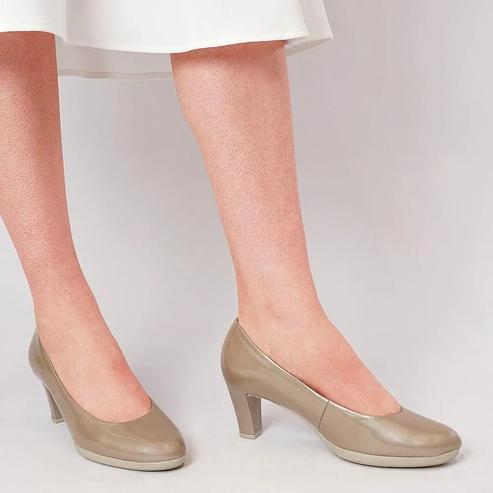 Coti Nude Patent Leather Heels