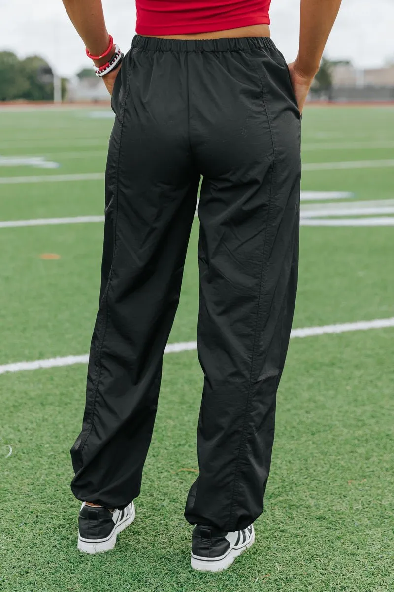 Game On Black Parachute Pants - FINAL SALE