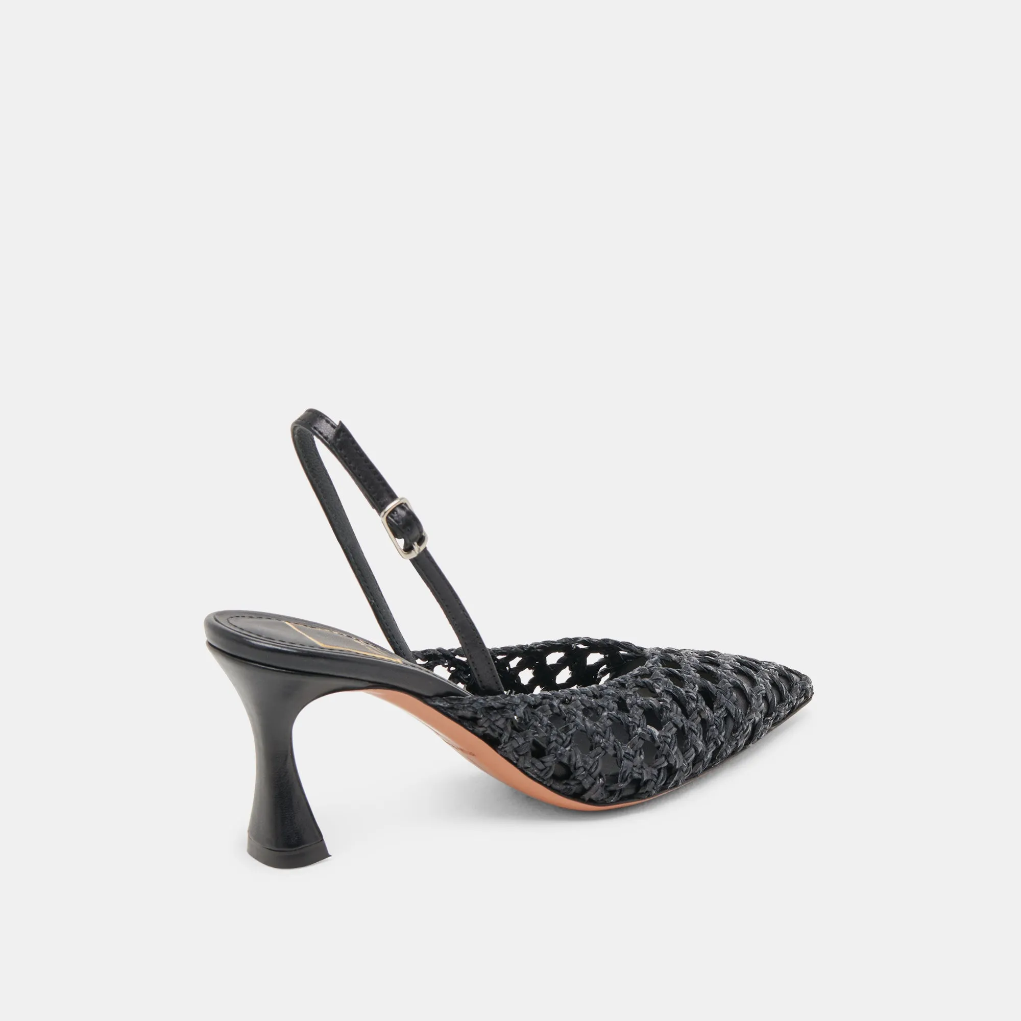 GLORIA HEELS BLACK WOVEN