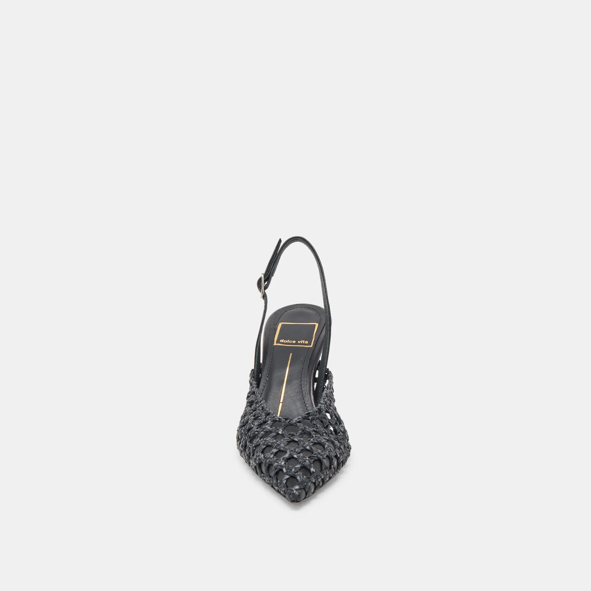 GLORIA HEELS BLACK WOVEN