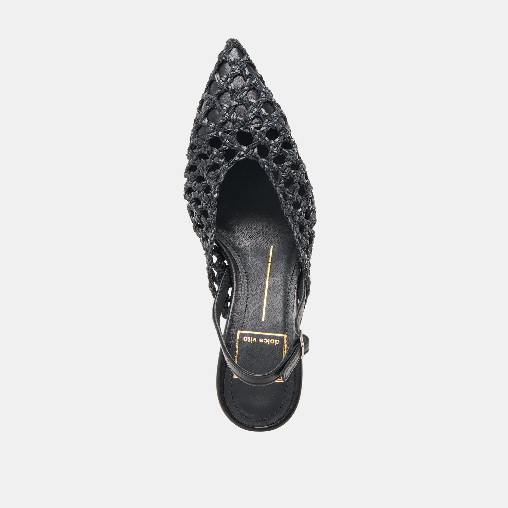 GLORIA HEELS BLACK WOVEN