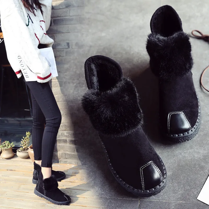 Hot sale Women natural real fox fur snow boots fashion boots