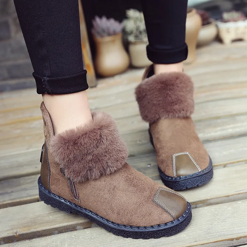 Hot sale Women natural real fox fur snow boots fashion boots