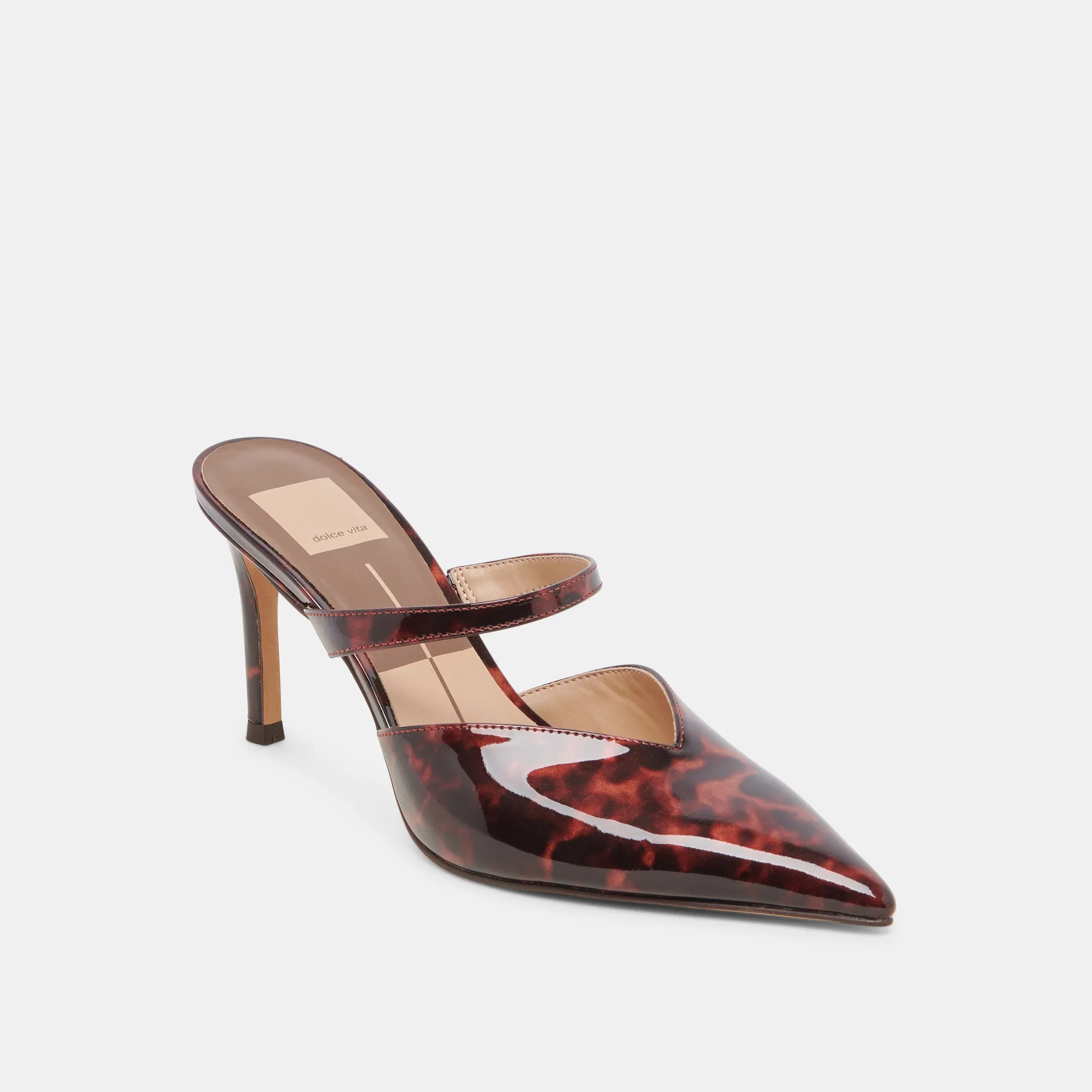 KANIKA HEELS TORTOISE PATENT LEATHER