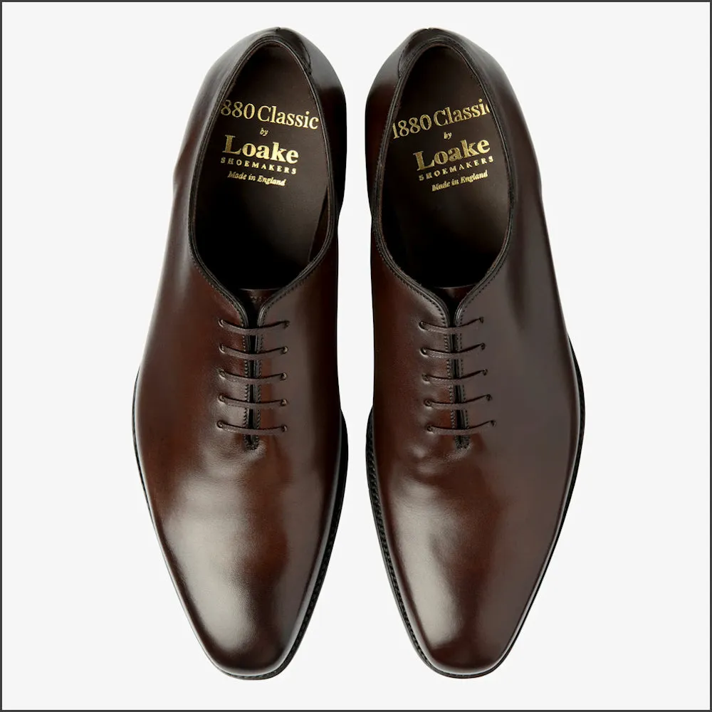 Loake Wholebury Dark Brown Leather Sole -