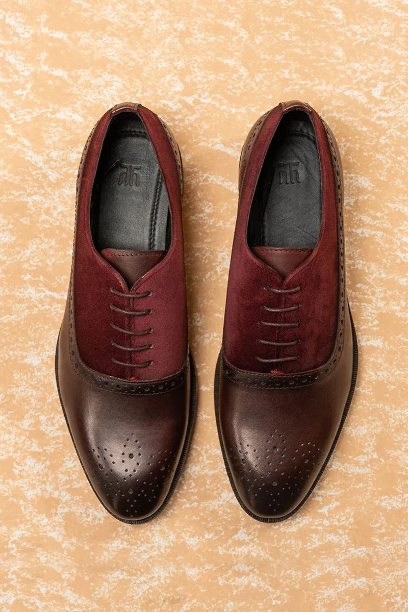 Maroon Classic Lace Up Brogue