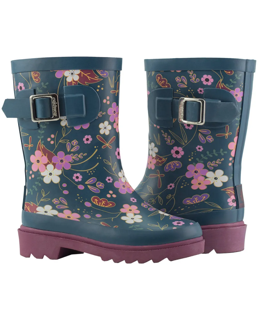 Midnight Floral Buckle Boots