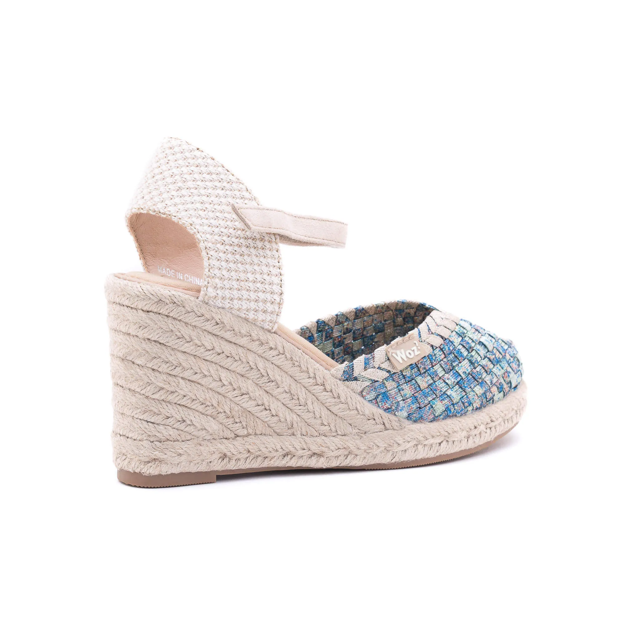 Pisa Blue & Light Gold Espadrilles