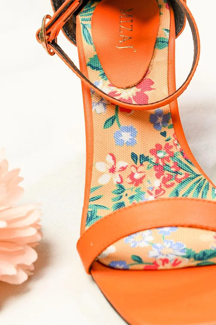 Tangy Floral Block Heels