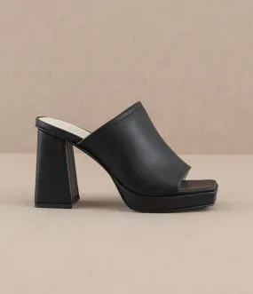 The Vivienne Black | Slip On Platform heel