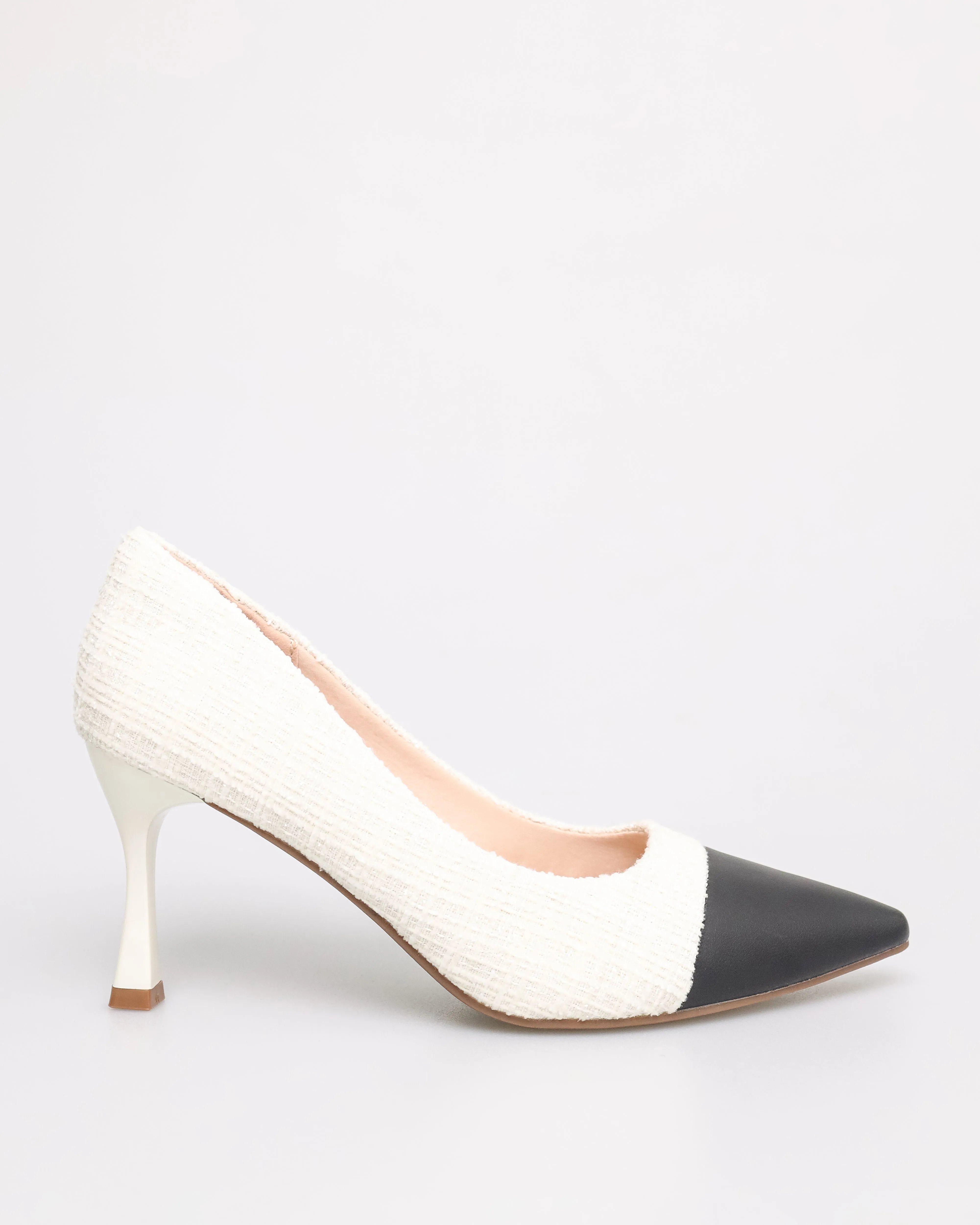 Tomaz NN199 Ladies Cap Toe Heels (Cream)