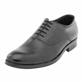 Vardhra Men 100% Genuine Leather - Formal Lace-up Dress Shoes - Black