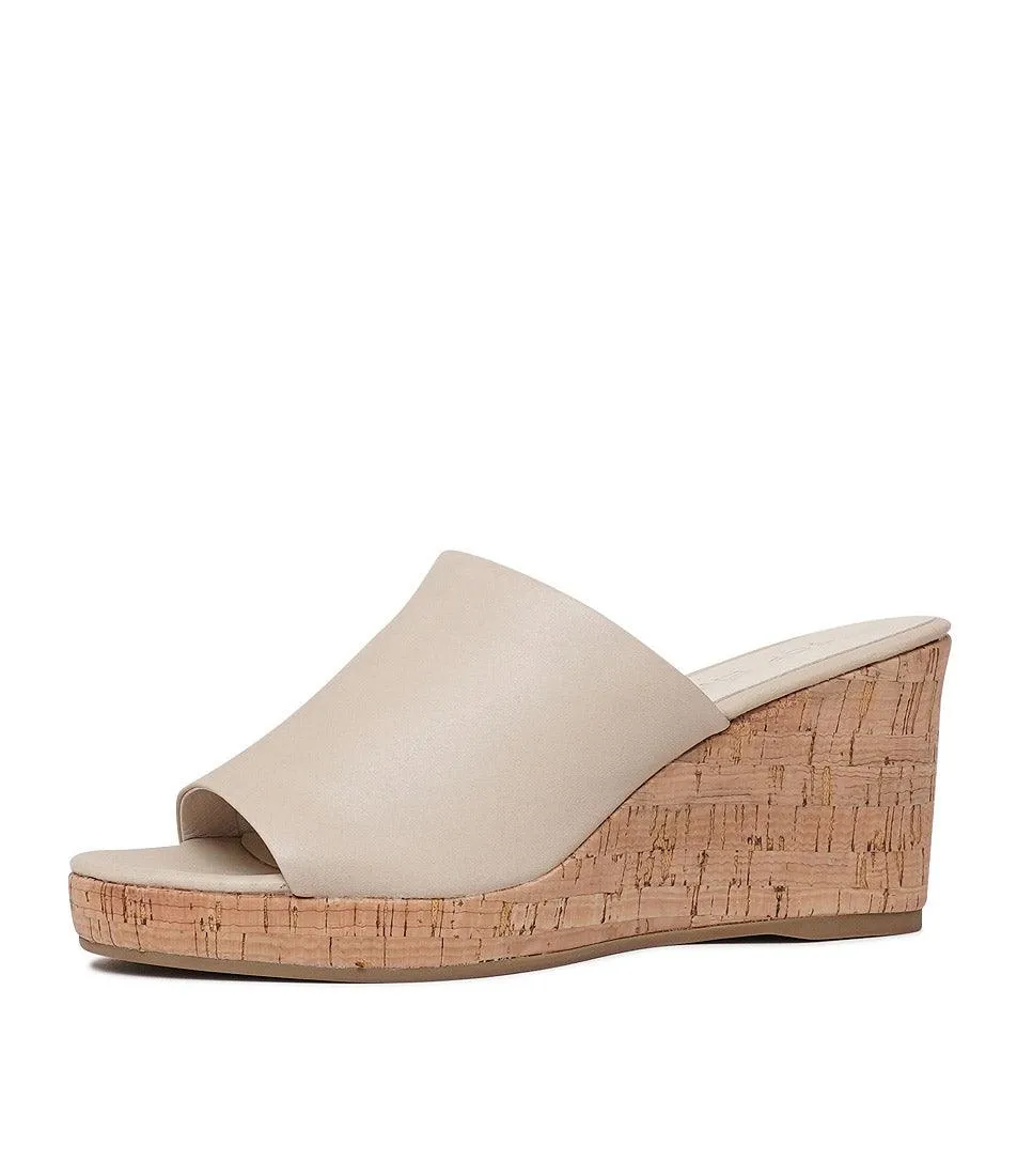 Walars Almond Leather Wedges